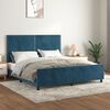 vidaXL Estrutura de cama sem colch&atilde;o 160x200 cm veludo azul-escuro