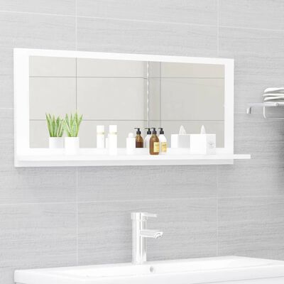 vidaXL Espelho de casa de banho 90x10,5x37 cm contraplacado branco