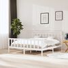 vidaXL Estrutura de cama super king 180x200 cm madeira maci&ccedil;a branco
