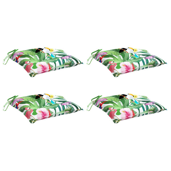 vidaXL Almofad&otilde;es para cadeira 4 pcs 40x40x7 cm tecido multicor