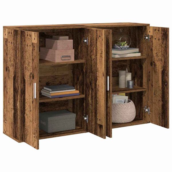 vidaXL Buffet 2 pcs Madeira antiga 60 x 31 x 84 cm Madeira processada