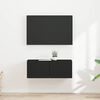 vidaXL Arm&aacute;rio de TV de Parede 2 pcs Preto 60 x 31 x 29.5 cm