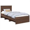 vidaXL Estrutura da Cama com cabeceira Carvalho Marrom 120 x 123 cm