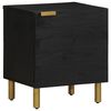vidaXL Mesa de cabeceira 40x33x46 cm madeira de mangueira maci&ccedil;a preto
