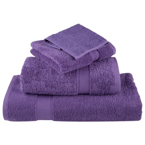 vidaXL Toalhas de m&atilde;os premium SOLUND 4 pcs 50x100 cm 600 gsm roxo