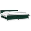 vidaXL Cama com molas colch&atilde;o 200x210 cm veludo verde-escuro