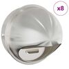 vidaXL Tampas de ventila&ccedil;&atilde;o de ar 8 pcs Prateado 200 mm A&ccedil;o inoxid&aacute;vel