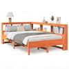 vidaXL Cama c/ estante sem colch&atilde;o 120x200cm pinho maci&ccedil;o castanho-mel