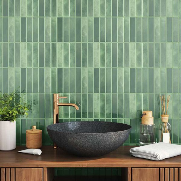 vidaXL Azulejo Retangular 20 pcs Verde Escuro 29 x 23 x 0,08 cm