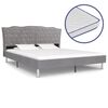 vidaXL Cama c/ colch&atilde;o espuma mem&oacute;ria 180x200cm tecido cinzento-claro