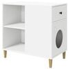 vidaXL Casa para Gatos Branco 72 x 42,5 x 70 cm Derivados de Madeira