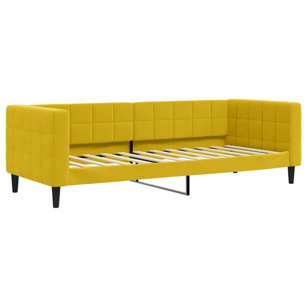 vidaXL Sof&aacute;-cama com gavet&atilde;o e gavetas 80x200 cm veludo amarelo