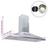 vidaXL Exaustor 90 cm a&ccedil;o inoxid&aacute;vel
