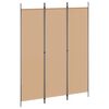 vidaXL Divis&oacute;ria de 3 Pain&eacute;is Bege 150 x 200 cm Tecido