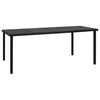 vidaXL Mesa de jardim 190x90x74 cm a&ccedil;o preto