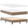 vidaXL Cama Box com colch&atilde;o Cappuccino 120 x 200 cm Couro sint&eacute;tico