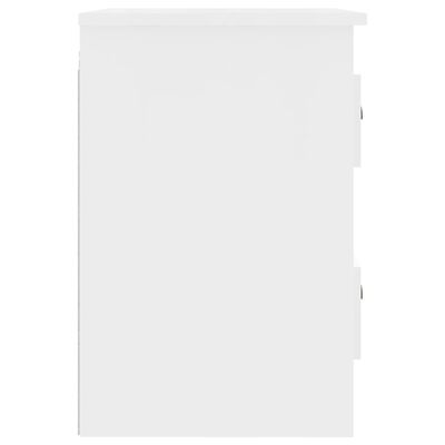 vidaXL Mesa de cabeceira de parede 41,5x36x53 cm branco