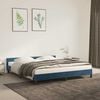 vidaXL Estrutura de cama sem colch&atilde;o 180x200 cm veludo azul-escuro