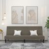 vidaXL Sof&aacute;-cama de 2 lugares tecido microfibra cinzento-escuro
