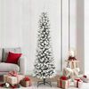vidaXL &Aacute;rvore de Natal Artificial Branco 210 cm PVC, Metal e Pl&aacute;stico