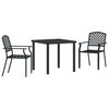 vidaXL Conjunto de Jantar para Jardim 3 unid. Antracite