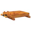 vidaXL Tampo p/ bancada de trabalho c/ torno 52x44x9,5 ac&aacute;cia maci&ccedil;a