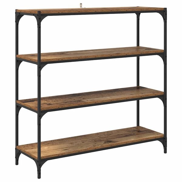 vidaXL Gabinete de Livros Madeira Antiga 100 x 33 x 100 cm