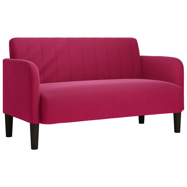 vidaXL Sof&aacute;-luvas 109 cm veludo vermelho tinto