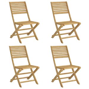 vidaXL Cadeiras de jardim dobr&aacute;veis 4 pcs 48,5x61,5x87cm ac&aacute;cia maci&ccedil;a
