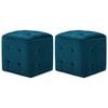 vidaXL Pufe 2 pcs 30x30x30 cm veludo azul