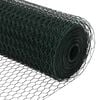 vidaXL Cerca Hexagonal Verde 0,6 x 10 m PVC