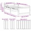 vidaXL Estrutura da Cama Branco 80 x 200 cm Madeira de Pinheiro S&oacute;lida