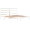 vidaXL Estrutura de cama super king pinho maci&ccedil;o 180x200 cm branco