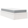vidaXL Cama com colch&atilde;o 90x190 cm madeira de pinho maci&ccedil;a branco