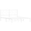 vidaXL Estrutura de cama com cabeceira 160x200 cm metal branco