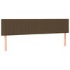 vidaXL Cabeceiras castanho-escuro 200x5x78/88 cm tecido