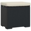 vidaXL Otomana com almofad&atilde;o 40x30x40 cm vime PE preto