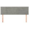 vidaXL Cabeceiras cinzento-claro 144x5x78/88 cm veludo