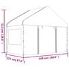 vidaXL Gazebo com telhado 20,07x4,08x3,22 m polietileno branco