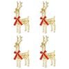 vidaXL Rena de Natal 4 unid. 160 LED Branco quente