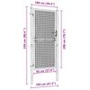 vidaXL Portão de jardim em tela de aço galvanizado 100x200 cm cinza