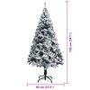 vidaXL &Aacute;rvore de Natal Artificial Branco 150 cm PVC, A&ccedil;o e Pl&aacute;stico