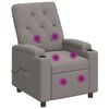 vidaXL Poltrona de massagem reclin&aacute;vel Cinzento-acastanhado