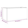 vidaXL Vaso/floreira 62x30x29 cm a&ccedil;o branco