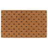 vidaXL Tapete de porta 45x75 cm fibra de coco tufada natural