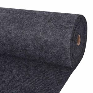 vidaXL Tapete Antracite 1,2 x 10 m Poli&eacute;ster