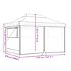 vidaXL Tenda de Festa Castanho 279 x 410 x 315 cm Tecido Oxford