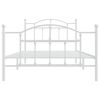vidaXL Estrutura de cama com cabeceira e p&eacute;s 107x203 cm metal branco