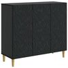 vidaXL Buffet Preto 89 x 34,5 x 80 cm Derivados de Madeira