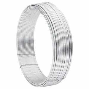 vidaXL Fio de amarração de cerca Prateado 80 m